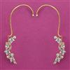 American Diamond Earcuff with Rhodium Plating 2 Tone Plating
