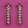 American Diamond Classic Earring with Rhodium Plating
