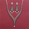 American Diamond Classic Necklace with Rhodium Plating