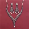 American Diamond Classic Necklace with Rhodium Plating