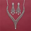 American Diamond Classic Necklace with Rhodium Plating