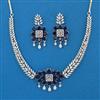 American Diamond Classic Necklace with Rhodium Plating