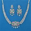American Diamond Classic Necklace with Rhodium Plating