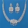 American Diamond Classic Necklace with Rhodium Plating