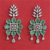 American Diamond Classic Earring with Rhodium Plating