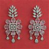 American Diamond Classic Earring with Rhodium Plating