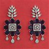 American Diamond Classic Earring with Rhodium Plating