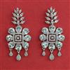 American Diamond Classic Earring with Rhodium Plating