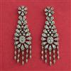 American Diamond Classic Earring with Rhodium Plating 2 Tone Plating Mehndi Plating