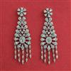 American Diamond Classic Earring with Rhodium Plating 2 Tone Plating Mehndi Plating