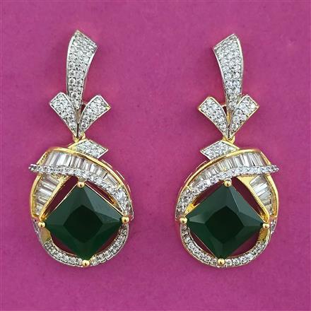 American Diamond Classic Earring with 2 Tone Plating