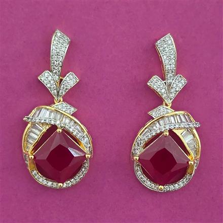 American Diamond Classic Earring with 2 Tone Plating