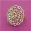 American Diamond Adjustable Ring with Rhodium Plating 2 Tone Plating Mehndi Plating Carat Plating