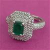 American Diamond Adjustable Ring with Rhodium Plating