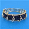 American Diamond Broad Kada with Mehndi Plating