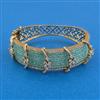 American Diamond Broad Kada with Mehndi Plating