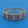 American Diamond Broad Kada with Mehndi Plating