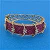 American Diamond Broad Kada with Mehndi Plating
