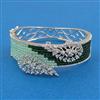 American Diamond Broad Kada with Rhodium Plating