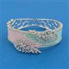 American Diamond Broad Kada with Rhodium Plating