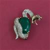 American Diamond Birds Brooch with Mehndi Plating