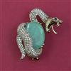 American Diamond Birds Brooch with Mehndi Plating