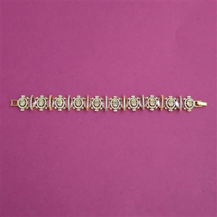 American Diamond Classic Bracelet with 2 Tone Plating