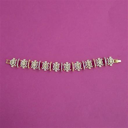 American Diamond Classic Bracelet with 2 Tone Plating