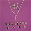 American Diamond Changeable Necklace with 2 Tone Plating