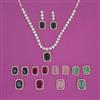 American Diamond Changeable Necklace with 2 Tone Plating