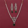American Diamond Delicate Necklace with 2 Tone Plating