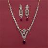 American Diamond Delicate Necklace with 2 Tone Plating