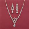 American Diamond Delicate Necklace with 2 Tone Plating