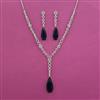 American Diamond Classic Necklace with Rhodium Plating
