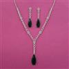American Diamond Classic Necklace with Rhodium Plating