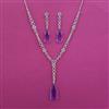 American Diamond Classic Necklace with Rhodium Plating