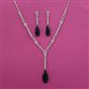 American Diamond Classic Necklace with Rhodium Plating