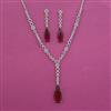 American Diamond Classic Necklace with Rhodium Plating