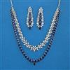 American Diamond Delicate Necklace with Rhodium Plating