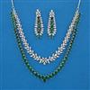 American Diamond Delicate Necklace with Rhodium Plating
