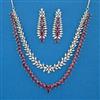 American Diamond Delicate Necklace with Rhodium Plating