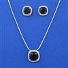 American Diamond Delicate Pendant Set with Rhodium Plating