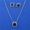 American Diamond Delicate Pendant Set with Rhodium Plating