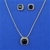 American Diamond Delicate Pendant Set with 2 Tone Plating
