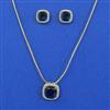 American Diamond Delicate Pendant Set with 2 Tone Plating