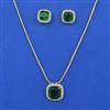 American Diamond Delicate Pendant Set with 2 Tone Plating
