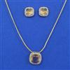 American Diamond Delicate Pendant Set with 2 Tone Plating