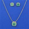 American Diamond Delicate Pendant Set with 2 Tone Plating