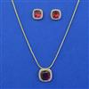 American Diamond Delicate Pendant Set with 2 Tone Plating