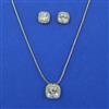 American Diamond Delicate Pendant Set with 2 Tone Plating